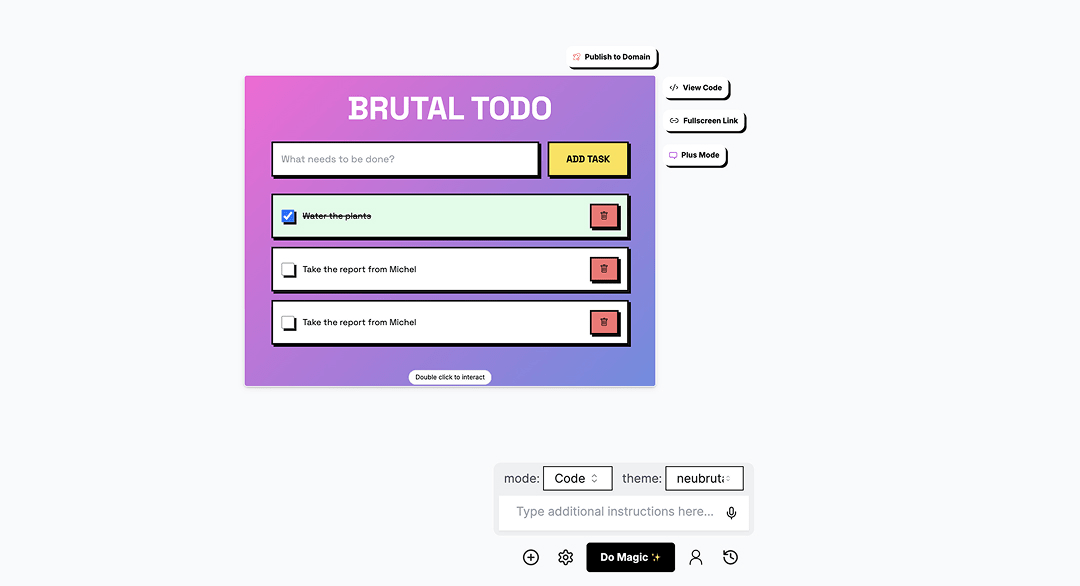 a todo app with a colorful gradient ui and save tasks